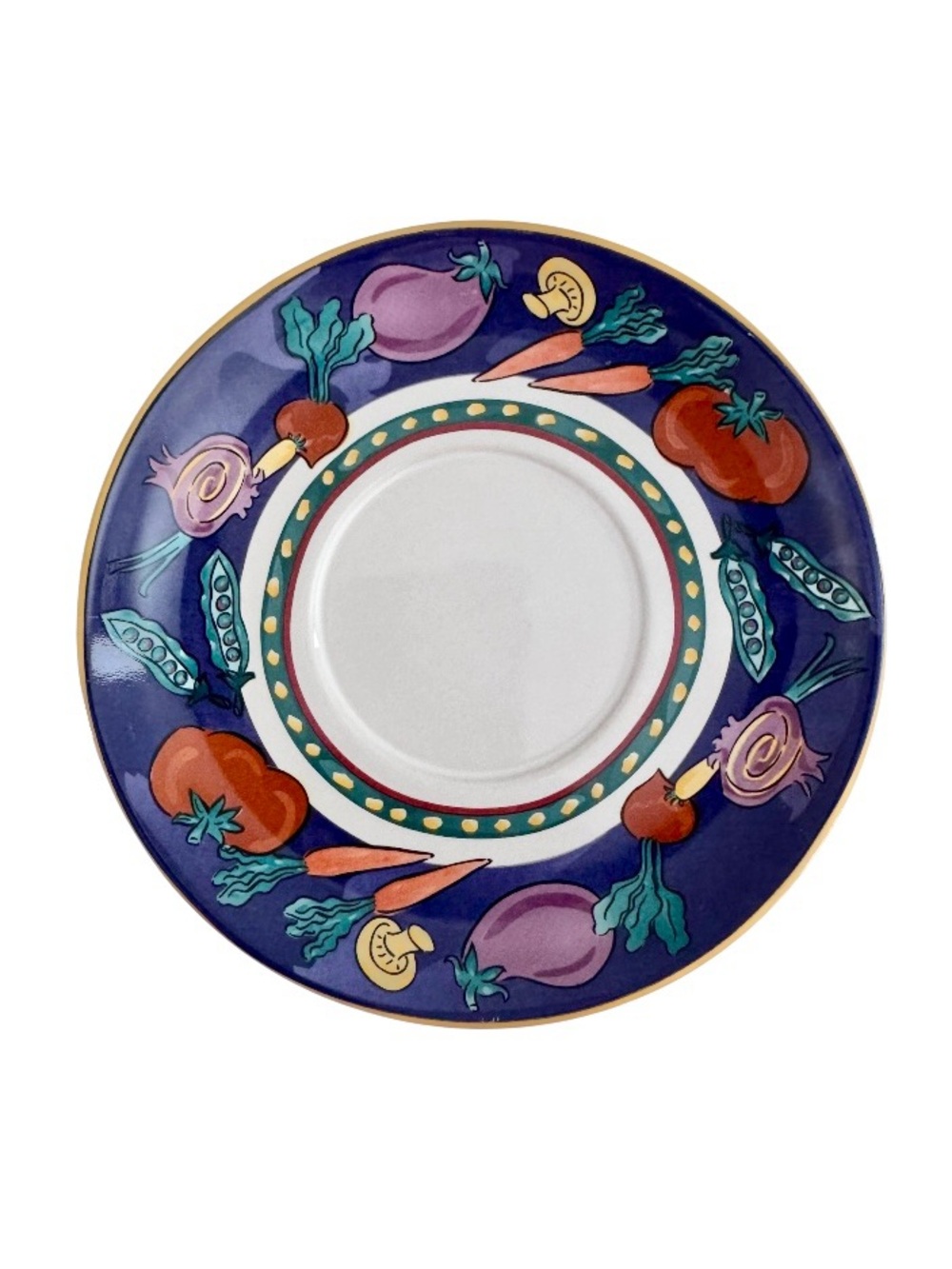 Disney Vegetable Stoneware Dinner Plate 7" Farmhouse Kitchen Decor